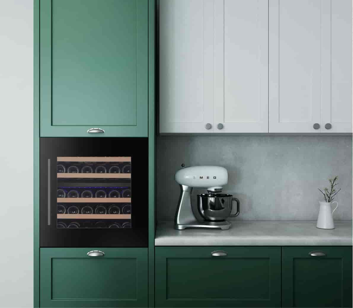Kitchen Built-in 60, Dubbelzon, Svart